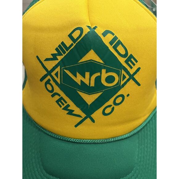 Wild Ride Brewing Mens Green Yellow Adjustable Snapback Trucker Hat NWT - Picture 3 of 8
